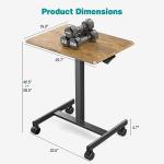 DUMOS Portable Adjustable Height Laptop Desk on Wheels
