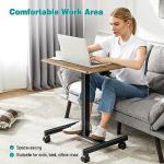 DUMOS Portable Adjustable Height Laptop Desk on Wheels