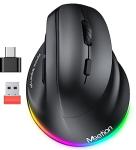 Wireless Ergonomic Vertical Mouse with RGB Lighting