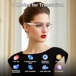AI Smart Glasses with Real-Time Translation and Bluetooth