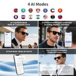AI Translation Glasses with Noise Reduction & UV Protection