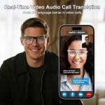 AI Smart Glasses with Real-Time Translation and Bluetooth