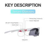 KevBinth Smart Sport Sunglasses with Bluetooth 5.0