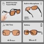Bluetooth Smart Sunglasses with Voice Control and Speakers