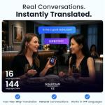 Portable AI Translator with Earbuds – 144 Languages