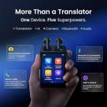 Portable AI Translator with Earbuds – 144 Languages