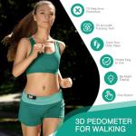 ORIA Rechargeable 3D Step Counter Pedometer