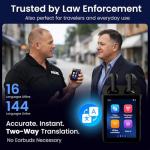 Portable AI Translator with Earbuds – 144 Languages