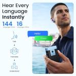 Portable AI Translator with Earbuds – 144 Languages