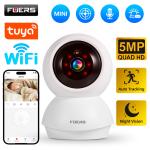 Fuers 5MP WiFi Camera Works With Tuya Smart Home Indoor Wireless IP Surveillance Camera Automatic Tracking Security Baby Monitor