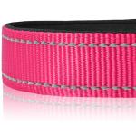 Joytale Reflective Nylon Dog Collar, Pink, Large