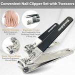 Brookstone Non-Slip Nail Clippers Set with Case
