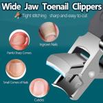 Wide Jaw Nonslip Nail Clippers - 2 Pack