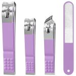 DUCOO 4-Piece Nonslip Nail Clipper Set