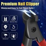 Non-Slip Extra Wide Nail Clippers for Thick Nails