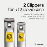 Non-Slip Extra Wide Nail Clippers Set - 2 Pack