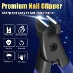 Extra Wide Non-Slip Nail Clippers for Thick Nails