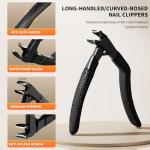 Ergonomic Non-Slip Wide Nail Clippers for Seniors