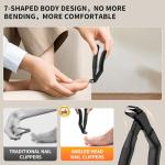Ergonomic Non-Slip Wide Nail Clippers for Seniors