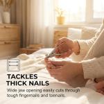 Ergonomic Non-Slip Wide Jaw Nail Clippers