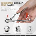 Ergonomic Non-Slip Wide Jaw Nail Clippers