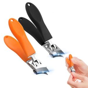 2 Pack Non-Slip Wide Jaw Nail Clippers