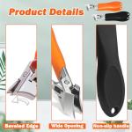 2 Pack Non-Slip Wide Jaw Nail Clippers