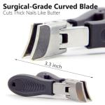 Wide Jaw Non-Slip Nail Clipper for Thick Nails