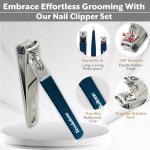 Brookstone Non-Slip Nail Clippers Set with Case