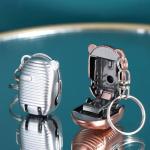 Foldable Mini Nail Clipper Keychain - Blue