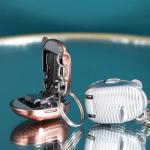 Foldable Mini Nail Clipper Keychain - Blue