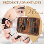 Professional 26-Piece Nail Clipper Set with Case