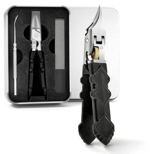 Black Non-Slip Wide Nail Clipper Set