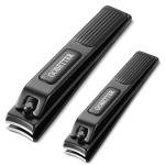 Nonslip Wide Nail Clippers Manicure Set in Black