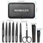 MORGLES 9-Piece Stainless Steel Nail Clippers Set