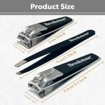 Brookstone Non-Slip Nail Clippers Set with Case