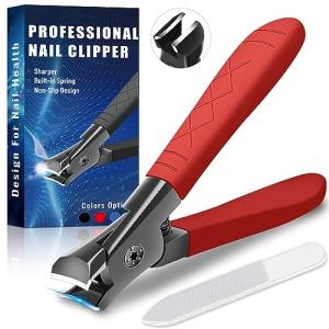 Non-Slip Extra Wide Nail Clippers for Thick Nails