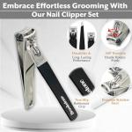 Brookstone Non-Slip Nail Clippers Set with Case