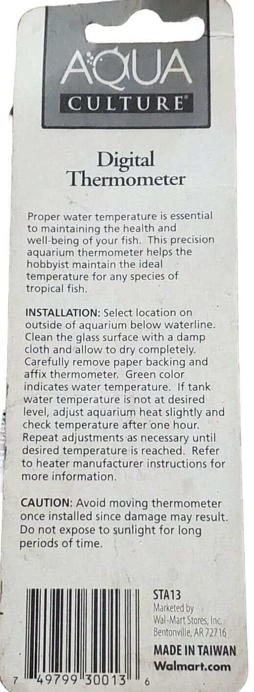 Digital Aquarium Thermometer Stick-On Scale