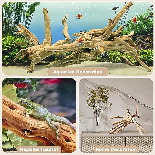 Natural Spider Wood Driftwood for Aquariums - 7 PCS