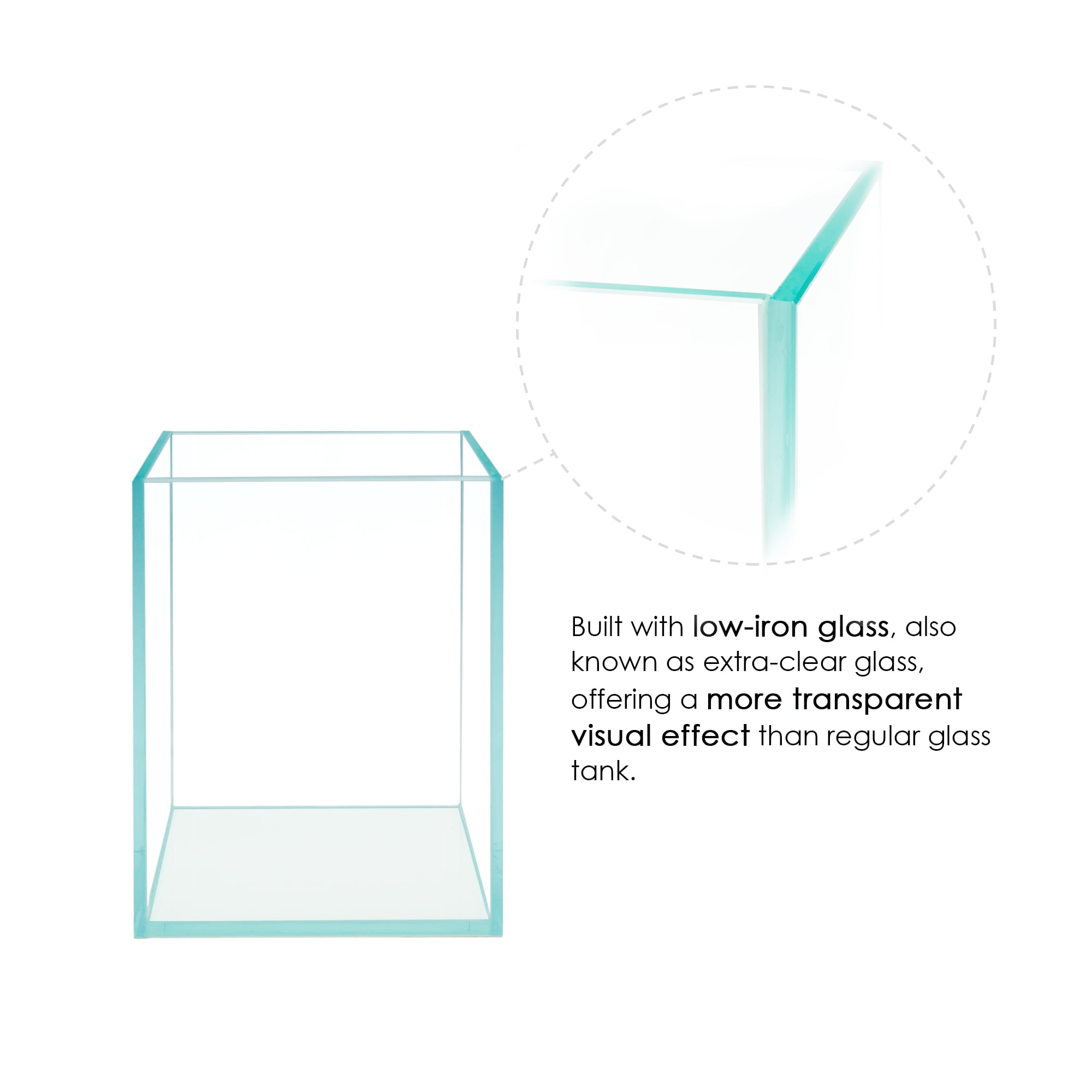 5 Gallon Tall Rimless Nano Aquarium Tank