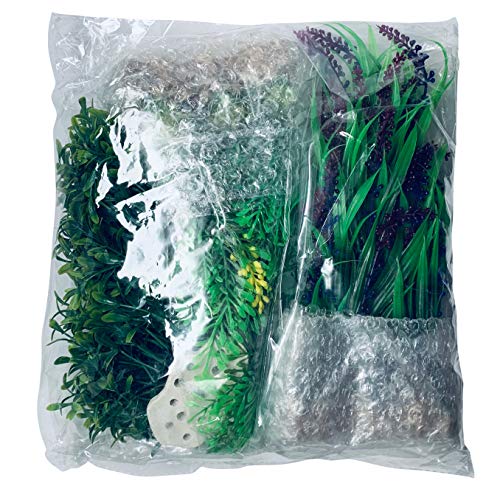 Large Artificial Plants for Fish Tanks - 4 Pack