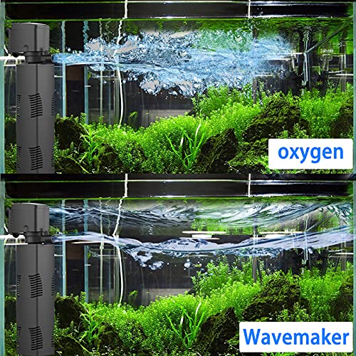 4-in-1 Quiet Submersible Filter with Dual Cotton Pads