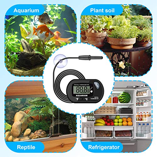 2-Pack Aquarium Thermometer with 3.3ft Cord