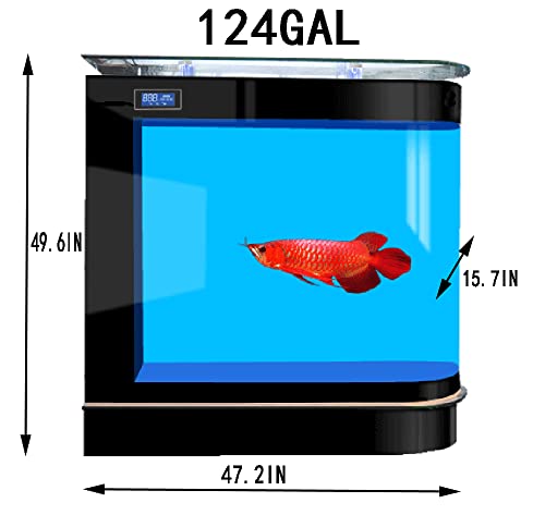 124-Gallon Black LED Aquarium Kit for Any Space