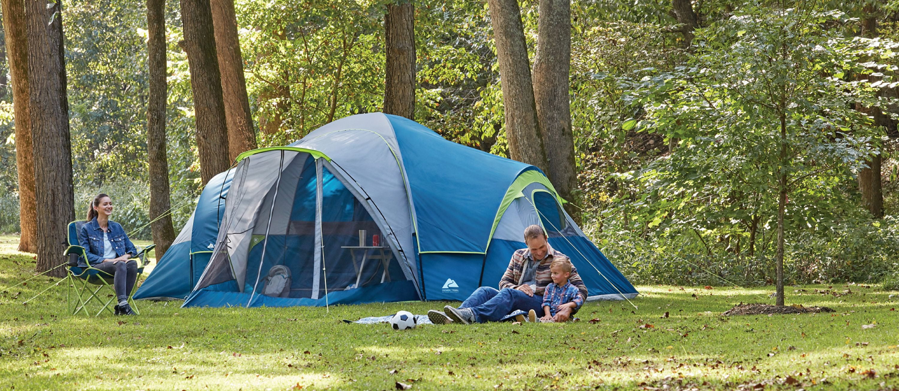 10-Person Family Tent with 3 Rooms & Porch