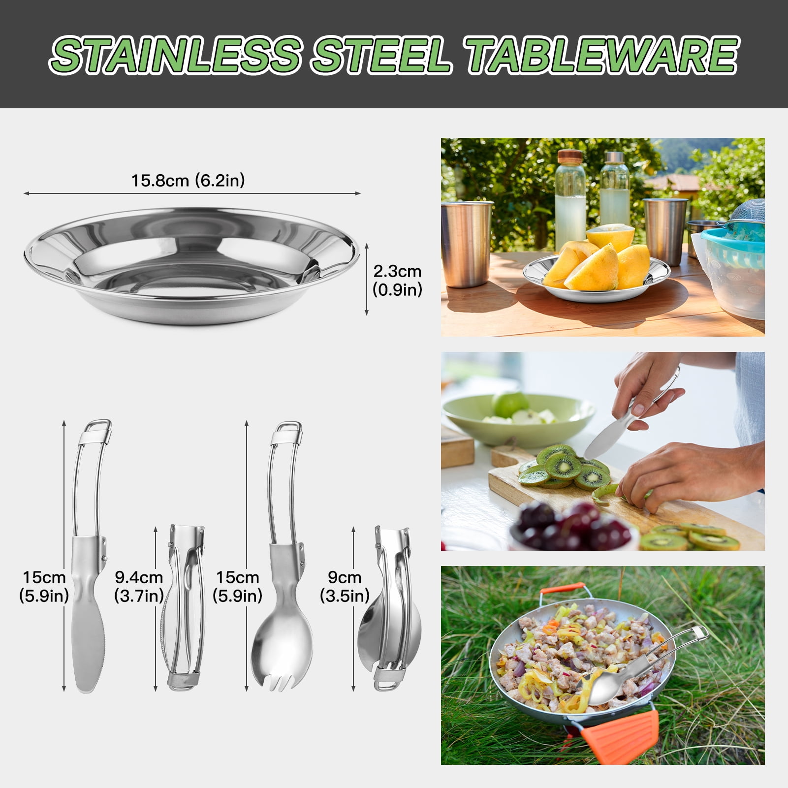 TOMSHOO 22-Piece Camping Cookware Set