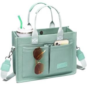 ZHMO Women’s Canvas Tote Bag with Pockets