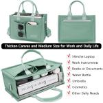 ZHMO Women’s Canvas Tote Bag with Pockets