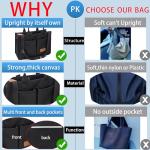 Spacious Black Canvas Tote Bag for Women